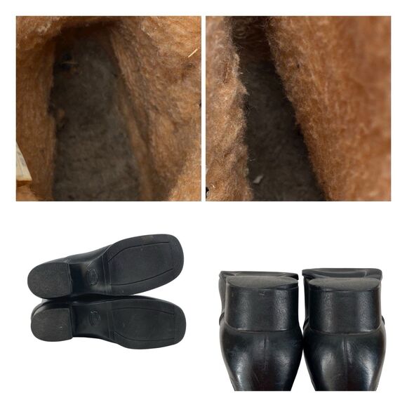 Vintage Sears Faux Leather Boots Size 7 M USA Made Waterproof Zip Lined (HF17) - Picture 7 of 12